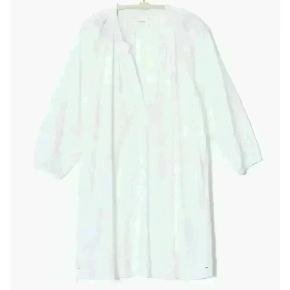 NWT Xirena "Chandler" cotton mini dress with geometric embroidery Sz M in white - Picture 5 of 8